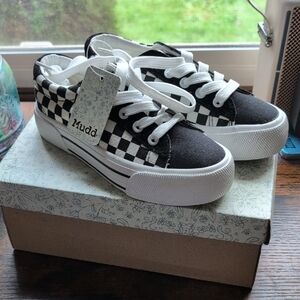 Mudd Kids Sneakers with Black and White Checkered Design